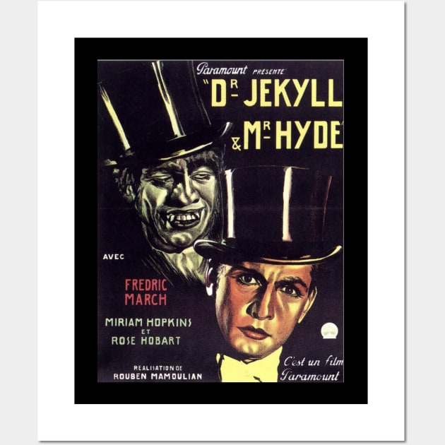 Classic Horror Movie Poster - Dr. Jekyll and Mr. Hyde Wall Art by Starbase79